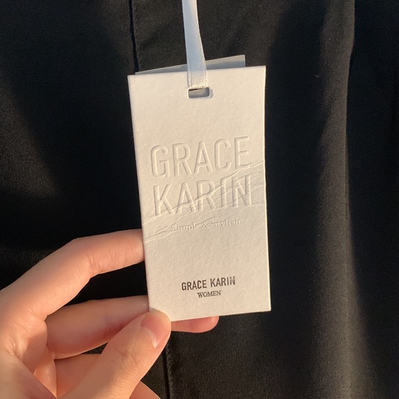 Grace Karin (coveted Amazon pants!) Black Paper Bag pant size Small - Picture 2 of 4